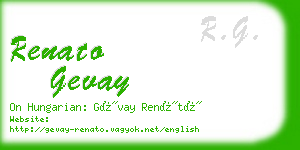 renato gevay business card